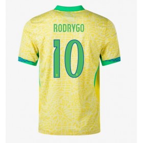 Brasilien Rodrygo Goes #10 Hemmakläder Copa America 2024 Kortärmad